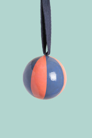 Denim & Carnation Beachball Bauble