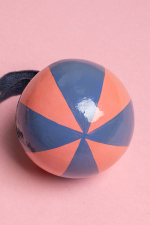 Denim & Carnation Beachball Bauble