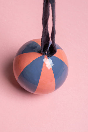 Denim & Carnation Beachball Bauble