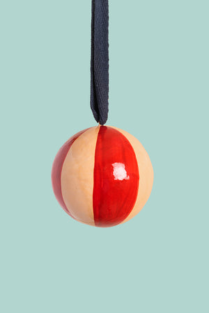 Scarlet & Almond Beachball Bauble
