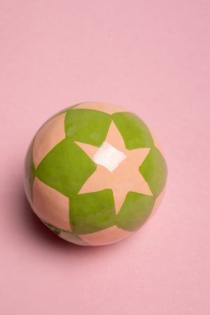 Olive & Blush Harlequin Bauble