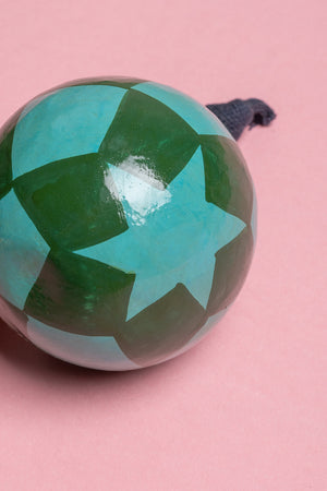 Hunter & Turquoise Harlequin Bauble