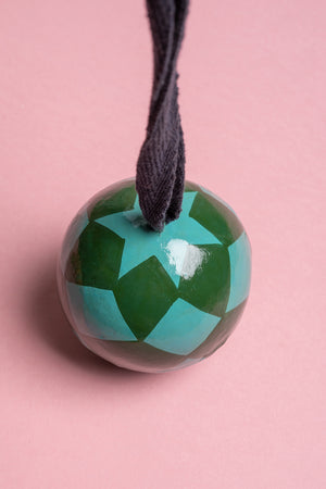 Hunter & Turquoise Harlequin Bauble