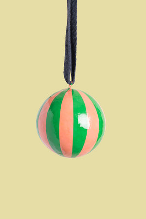 Forest & Rose Stripe Bauble