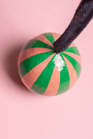 Forest & Rose Stripe Bauble