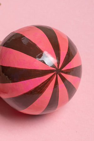 Cocoa & Mulberry Stripe Bauble