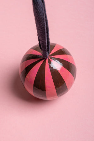 Cocoa & Mulberry Stripe Bauble