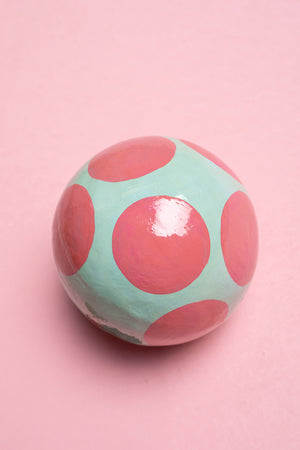 Mulberry & Aqua Spotted Bauble