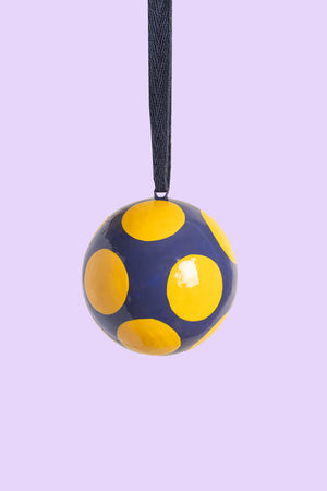 Sunshine & Navy Spotted Bauble