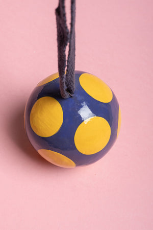 Sunshine & Navy Spotted Bauble
