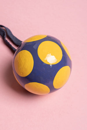 Sunshine & Navy Spotted Bauble