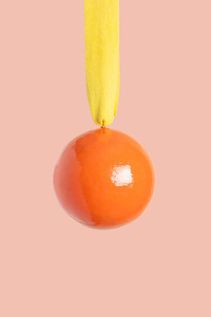 Mango and Yellow Colourblock Bauble
