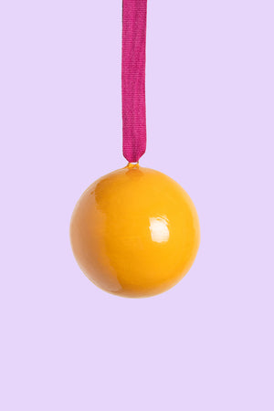 Tangerine and Fuchsia Colourblock Bauble