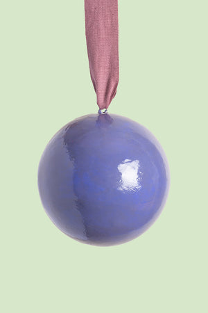 Indigo and Mauve Large Colourblock Bauble