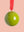Olive and Red Large Colourblock Bauble