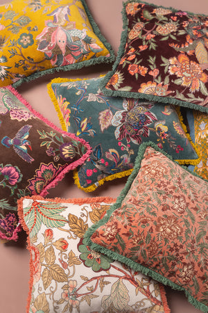Bloom Floral Velvet Cushion Cover