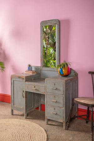 Grey Vintage Dresser Unit