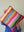 Bright Striped Patchwork Cotton Cushion Cover with Piped Edge