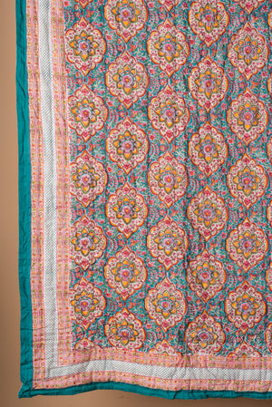 Jasmine Block Print Cotton Quilt