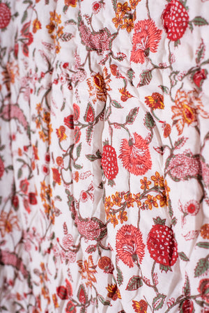 Coral Haze Reversible Floral Quilt