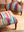 Striped Velvet Footstool