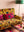 Mustard Tree of Life Velvet Two Seater Sofa