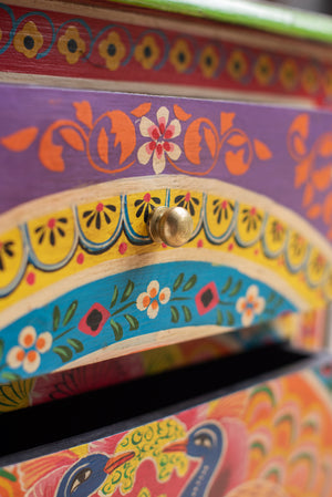 Sisika Hand Painted Bedside Cabinet