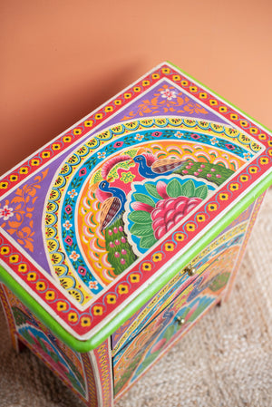 Sisika Hand Painted Bedside Cabinet